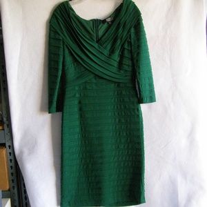 Tadashi Collection Green Tiered Dress Stretchy L